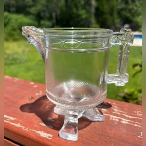 Elegant Clear Glass Creamer footed